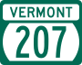 Vermont Route 207 marker