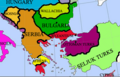 Byzantine Empire (286/395–1453 AD) in 1355 AD.