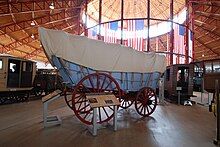 photo of wagon in museum