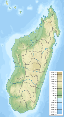 Map showing the location of Analamerana Special Reserve