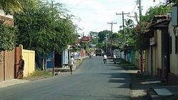 A street in Poneloya, Nicaragua.