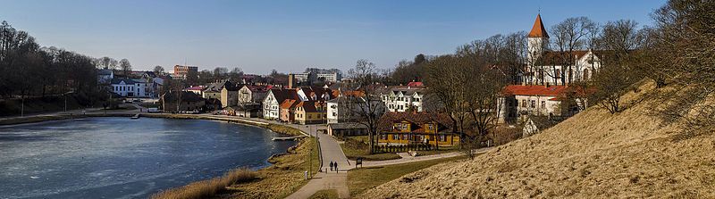 View of Talsi town centre