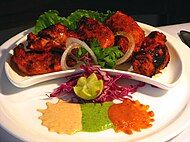 Tandoori chicken served at a restaurant in Mumbai, India.