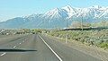 Jobs Peak and Jobs Sister (upper right corner) from southbound Highway 395