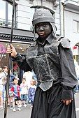 A young participant in costume