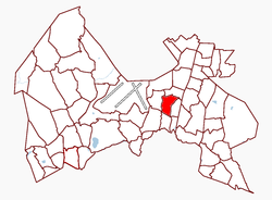 Location on the map of Vantaa