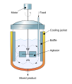 Mixing vessel with fixed paddle or agitator