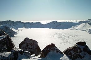 Heaven Lake in winter