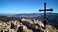 Summit cross with Tegernsee in the background