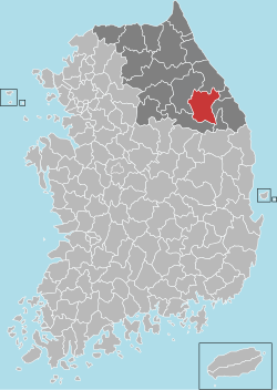 Location in South Korea