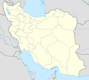 Map of the locations of Iranian Basketball Super League 2015–16 teams