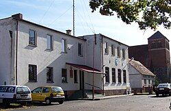 Village hall building in the village