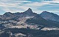 North aspect of Mount Clark seen from Clouds Rest. Gray Peak to right.