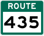 Route 435 marker