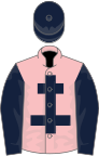 Pink, Dark Blue Cross of Lorraine, sleeves and cap