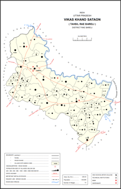 Map of Sataon CD block