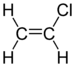 Vinyl chloride: structural formula