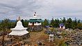 Stupas of Shad Tchup Ling, a Slavic Buddhist monastery in Kachkanar, Sverdlovsk Oblast