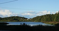 View of the local lake Molandsvannet