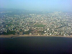 View of Juhu from an aeroplane window