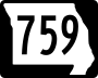 Route 759 marker