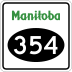 Provincial Road 354 marker