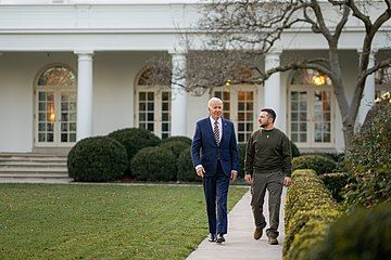 Zelenskyy and Biden in the Rose Garden