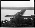 The Burlington Rail Bridge in 1985, showing the long pier on which the swing span pivoted