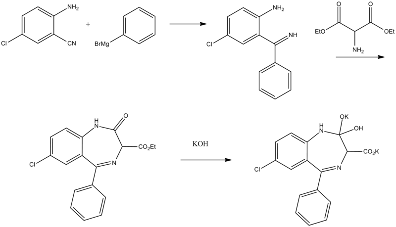 File:Chlorazepate synthesis.png