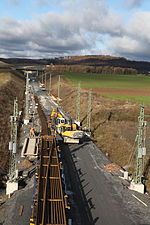 Construction of the line near Coburg in November 2013