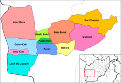 Map of the Farah Province