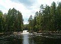 Goosetail Chute, the park's middle waterfall.