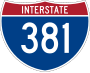 Interstate 381 and State Route 381 marker