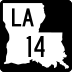 Louisiana Highway 14 marker