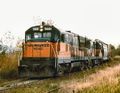 Milwaukee Road GE U30B diesel locomotive #5601 in 1979