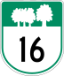 Route 16 marker