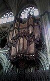 A picture of the pipes of Arthur Harrison's organ at Ely Cathedral