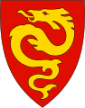 A sea serpent depicted in the coat of arms of Seljord in Norway