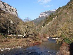 Eska river in the Roncal valley, Urzainqui, Navarre, Spain