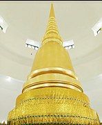 Inside the great stupa, a smaller golden stupa containing the relics of the Buddha