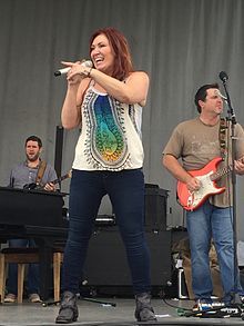 Messina performing in Tampa, Florida, on March 19, 2016