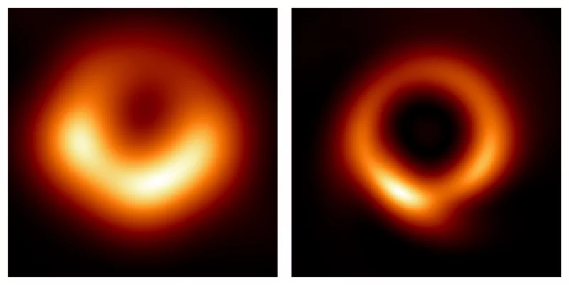 File:M87blackHoleAccretionDiskSharpenedByCorrelations-s800-c85.webp