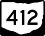 State Route 412 marker