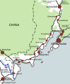 Railway map of Baranovsky–Khasan line