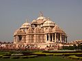 The Akshardham Temple is a Hindu temple in New Delhi