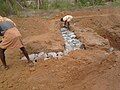 A basic type of rubble trench foundation