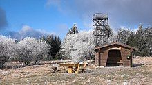 Observation tower and Pötzschner hut from the south