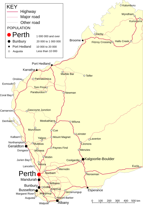 Map of Western Australia