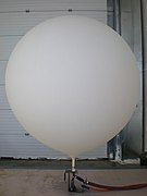 Balloon fully inflated using 1,500 g (53 oz) lift.