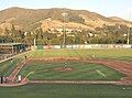 Brooks Lee, then of the Cal Poly baseball team, prepares for an at-bat during an April 2022 game.